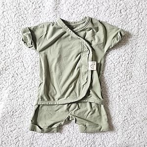 Bonsie Skin To Skin Babywear Romper Grleen 0-3M